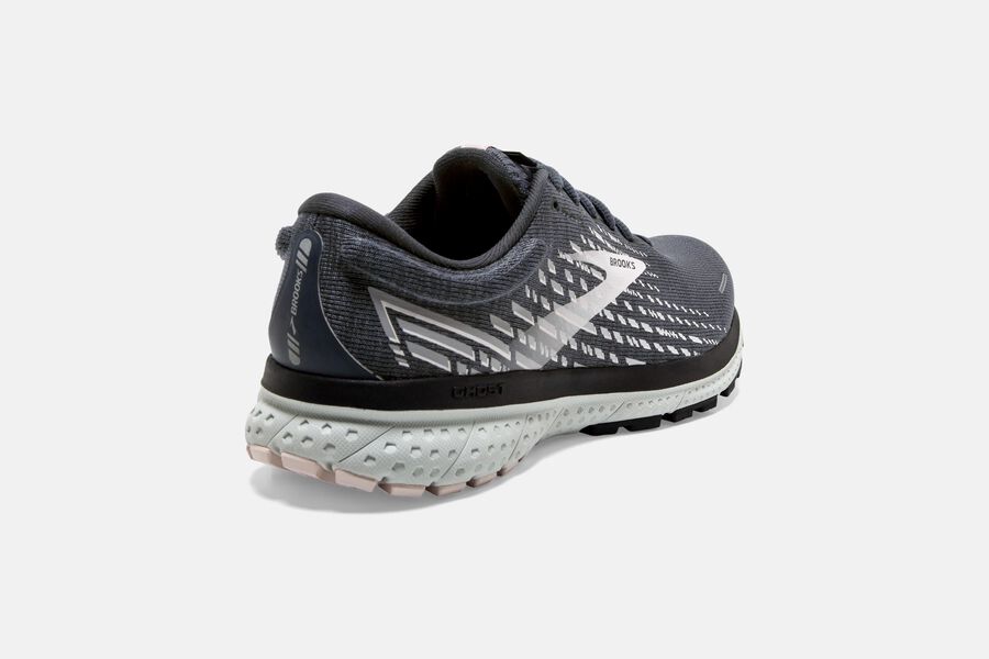 Brooks Israel Ghost 13 Road Running Shoes Womens - Black/Silver - ZDQ-615483